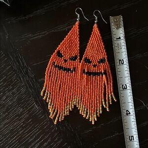 Halloween Beaded Ghost Earrings